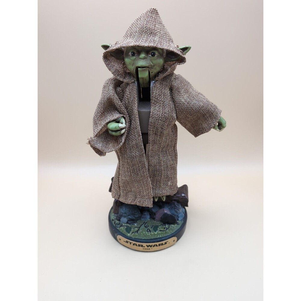 Kurt Adler Star Wars Yoda Nutcracker Figure, Mouth Opens, 10” VTG Decor